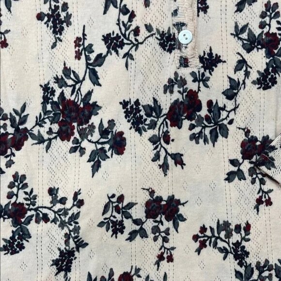 Lucky Brand Floral Print Henley Knit Top - Picture 7 of 13